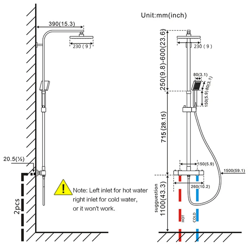 Imagem -05 - Rovate-matte Black Sistema Termostático do Chuveiro de Parede Dupla Função Torneira do Banheiro Combo Grupo Temperatura Constante