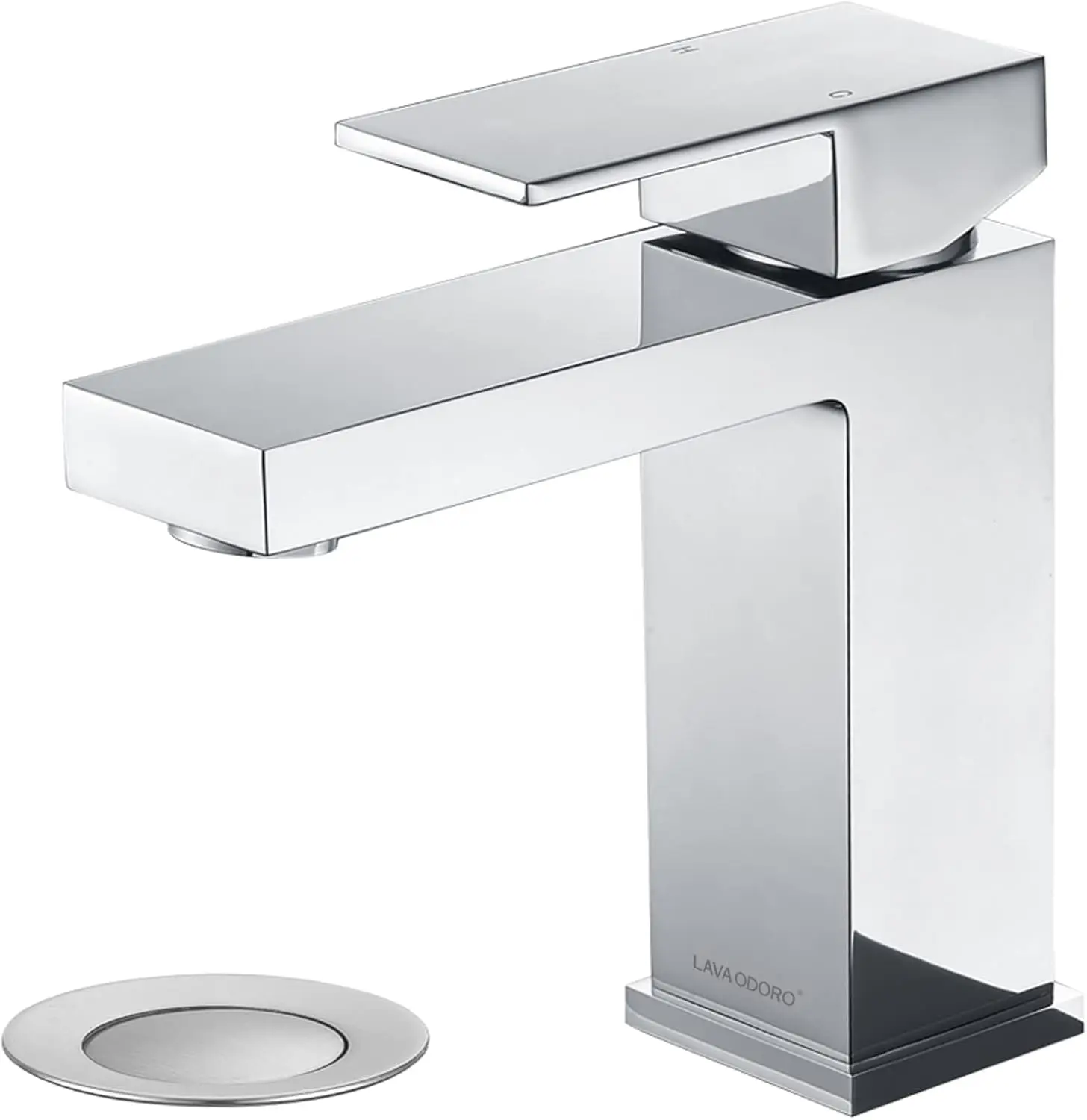 Chrome Bathroom Faucet, Lava Odoro Single Hole Bathroom Faucet, Single Handle Bathroom Sink Faucet Vanity Faucet with Pop