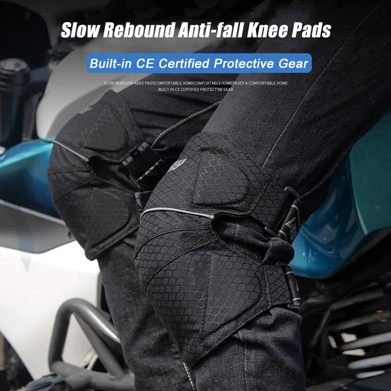 

LYSCHY Motorcycle Knee Pads Summer Breathable Protective Motocross Kneepad Night Reflective Motorbike Racing Guards Protection