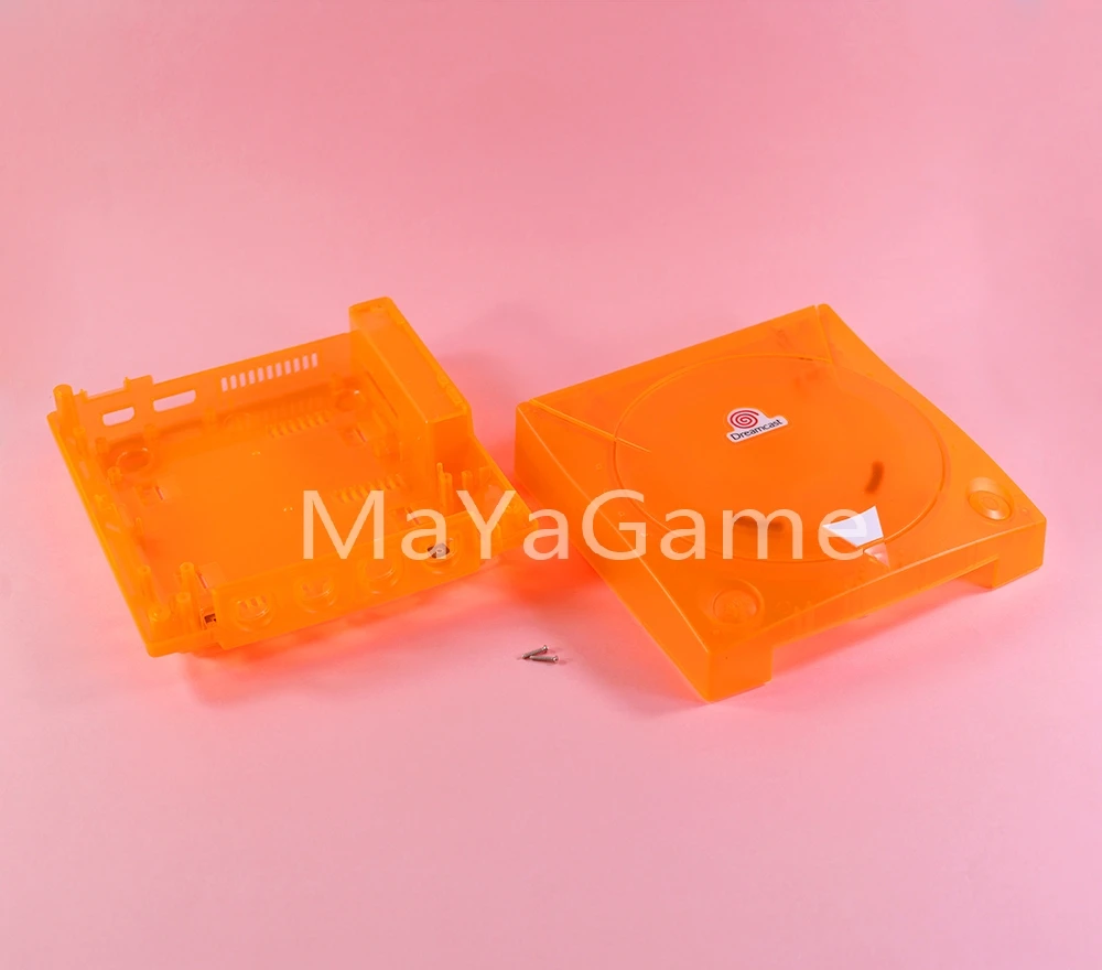1 conjunto para sega dreamcast dc retro jogo de vídeo substituição escudo plástico translúcido caso console caixas transparentes