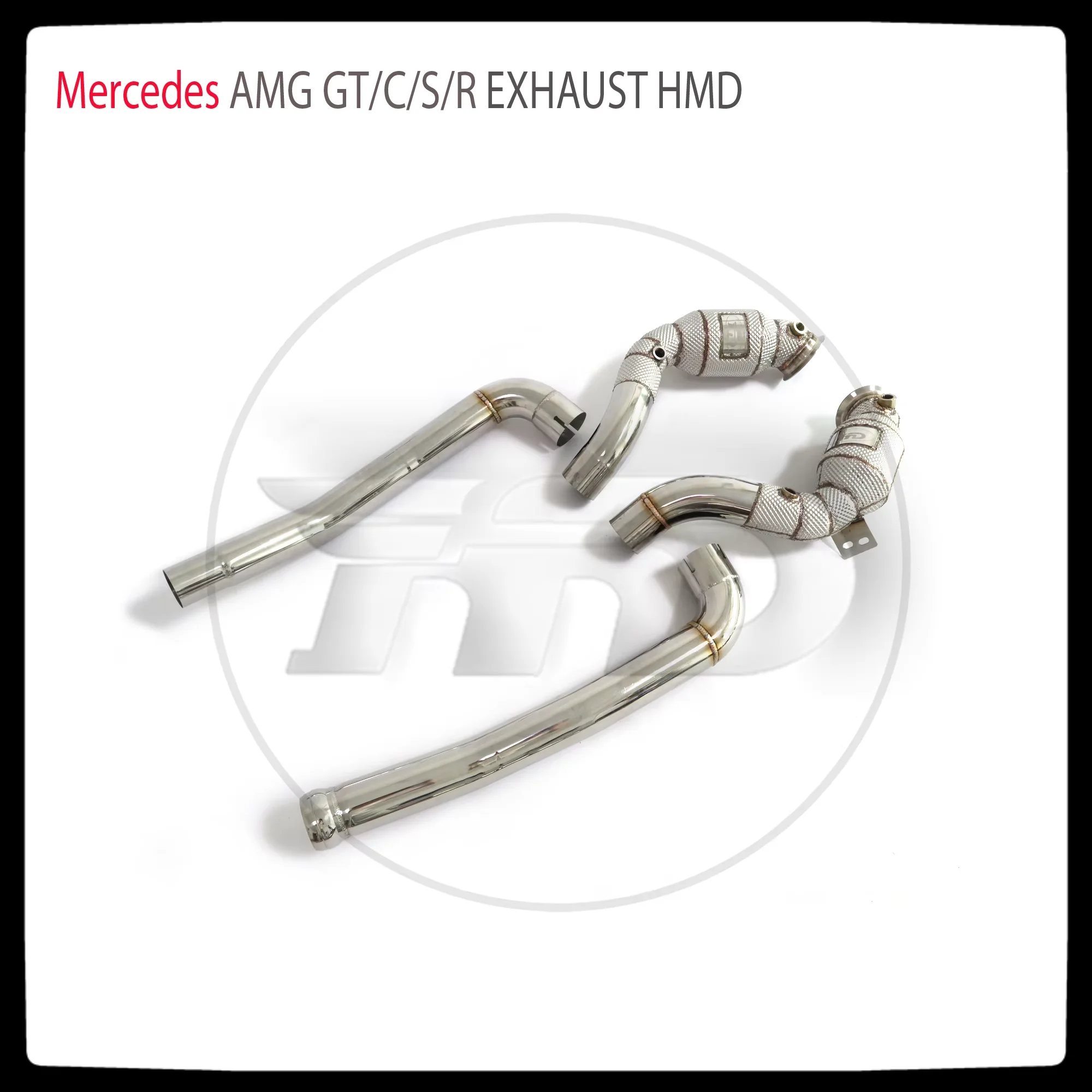 HMD Exhaust System High Flow Performance Downpipe for Mercedes Benz AMG GT GTC GTS GTR With Catalytic Converter