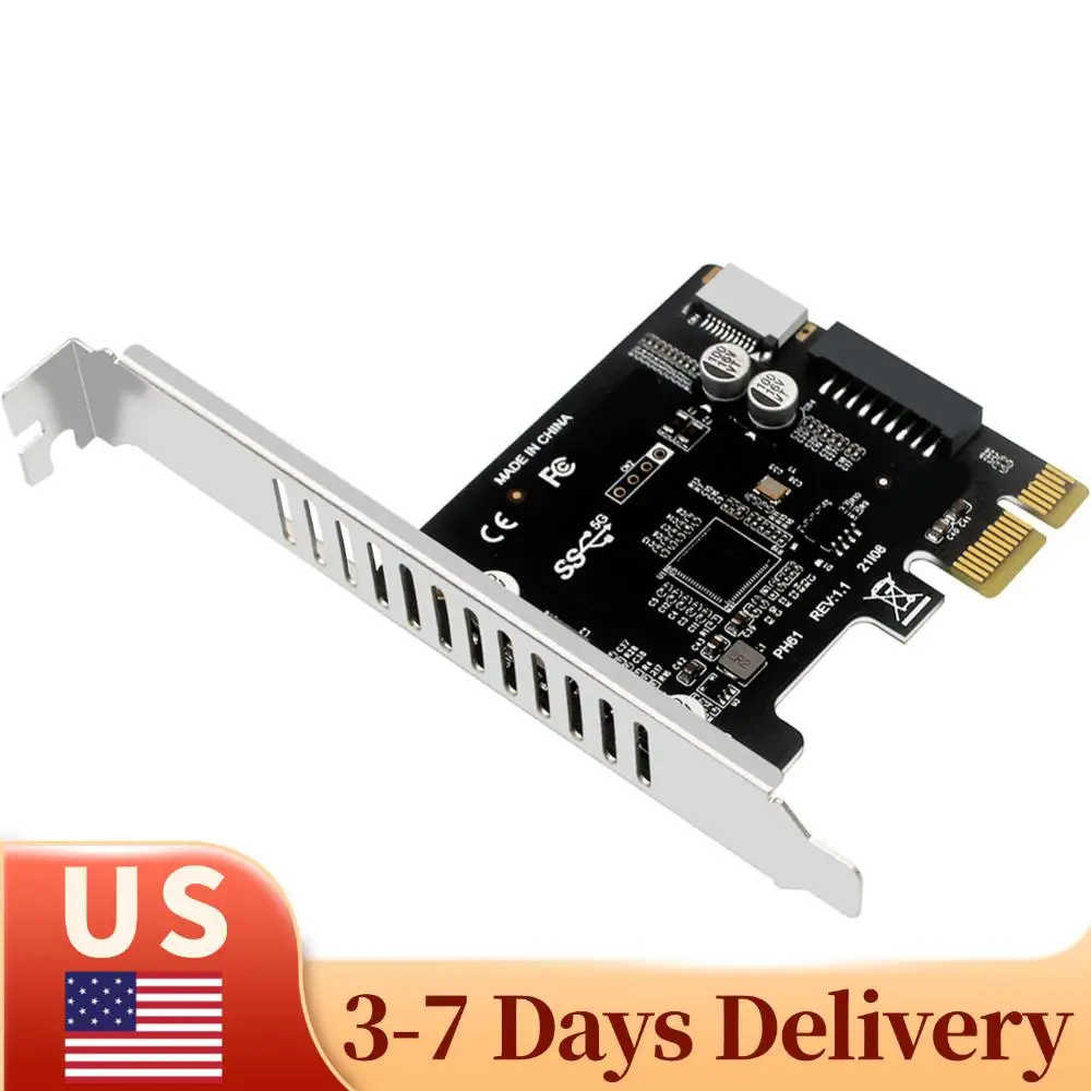 

Компьютерная карта расширения PCI-E на USB 3.0, 19-контактная карта контроллера расширения PCI-E на USB 3.0