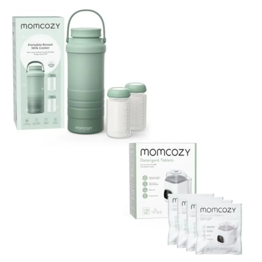 

Momcozy 22oz Portable Breast Milk Cooler with Official Washing Block for KleanPal Pro Baby Bottle Washer Leak-Proof Insulated D