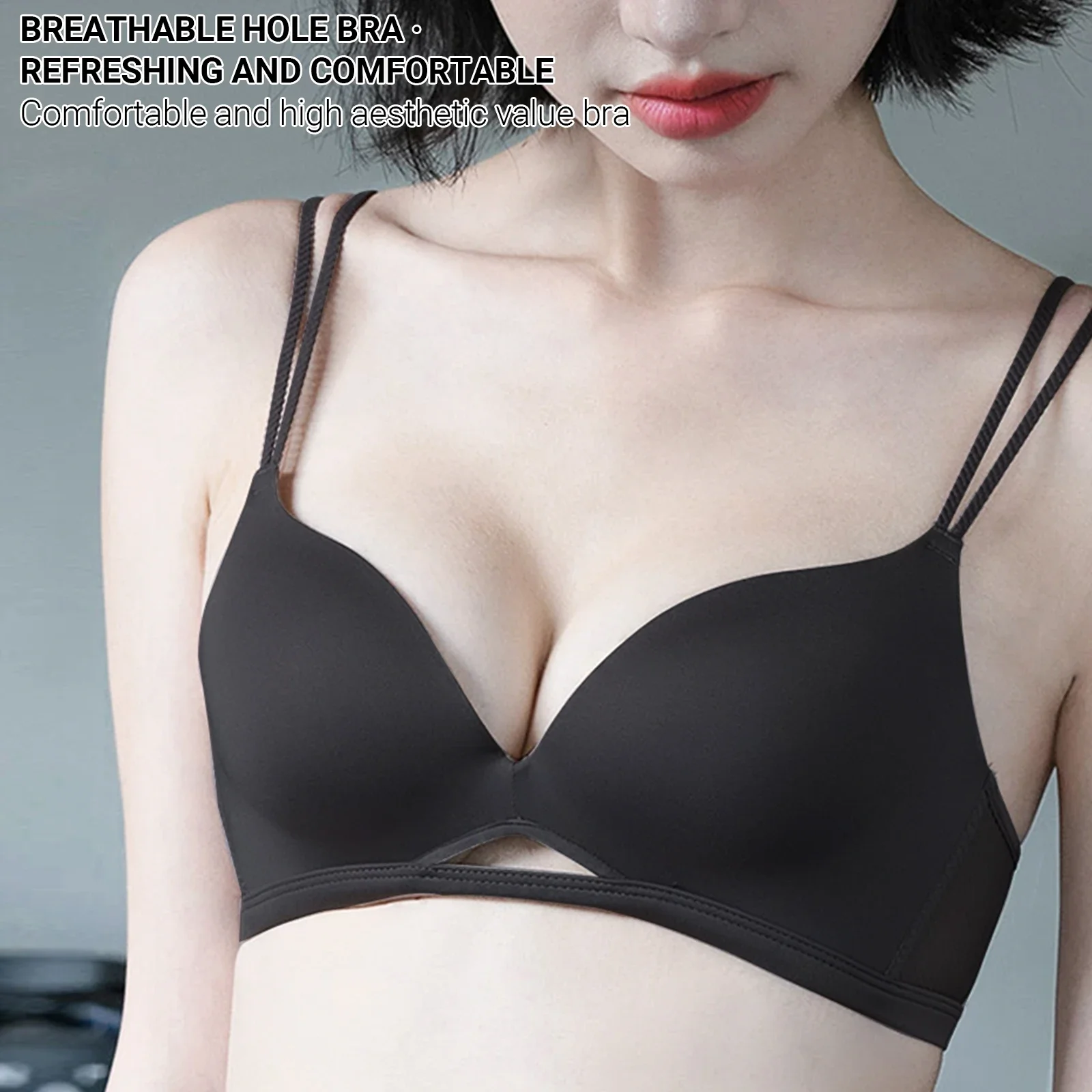 IUSIBRALEA Women's Underwear Small Chest Gathering Anti-Sagging No-Steel Rings Thin No-empty Cup Girls Bra Suit 2025 for Women