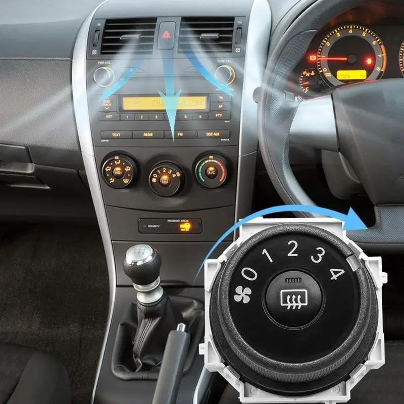 

652F Car HVAC Blower Fan Knob Replace 55902-12100 55902-02070 Air Conditioning Button