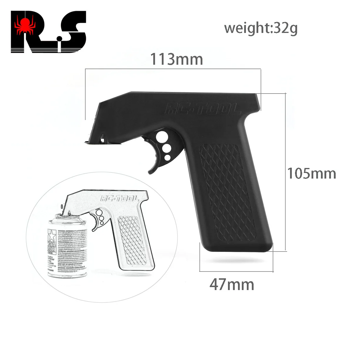 Tamiya Verfspuitfles Adapter Aerosol Spuithandvat Volledige grip Trigger RC Auto Robot Schildergereedschap Onderhoudsaccessoires