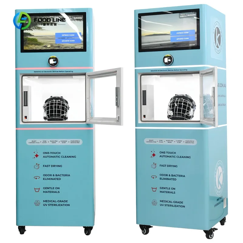 

Customized Automatic Helmet Cleaning Vending Machine for Motorcycle and Bike Helmets with Sterilizing and QR Payment System