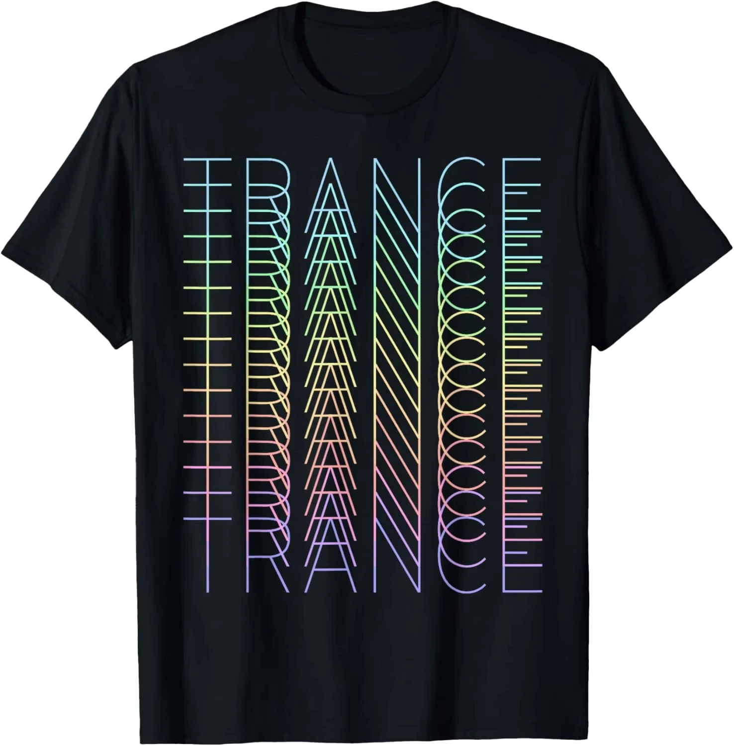 Camiseta de manga corta con estampado gráfico personalizado de música Trance Techno DJ Rave Party Techno Festival, Ropa Hombre
