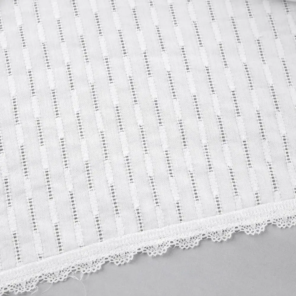 Women's Sleeveless Nightgown Cotton Lace Chemise Nightshirts V Neck Lace Up Hollow Babydoll Sleepwear Summer Short Robe