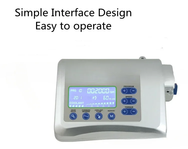 Surgical Dental Equipment Dental Implant Motor System with 20:1 Contra Angle Handpiece Foot Control Pedal Brushless Dental Motor