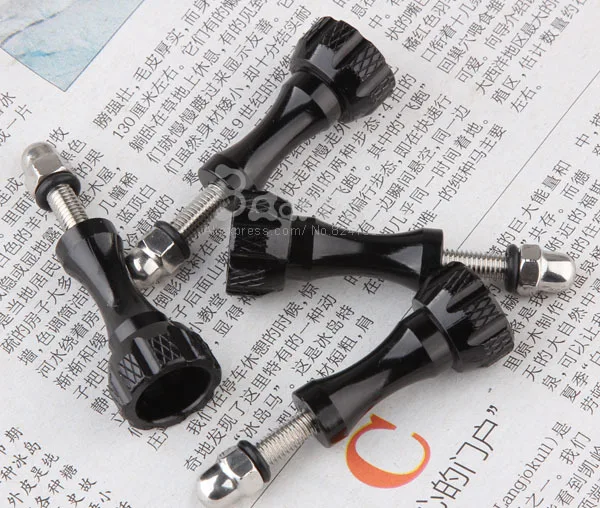 카메라 마운트 거치대 어댑터 나사 액세서리, 풀 메탈 블랙, 고프로 히어로 3 4 Suptig SJ4000 SJ5000 SJ6000, 추적 없음, 1 개