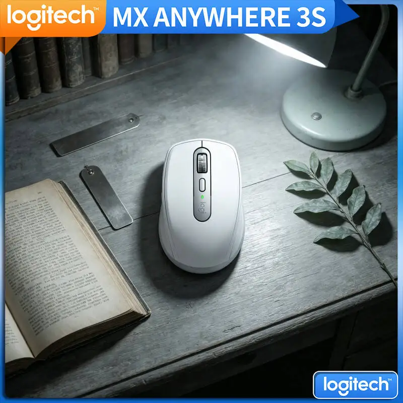 Premium MX Anywhere 3S - 8000 DPI, MagSpeed Scroll, Anti-Slip Grip, Ideal for Customer Visit & Shop Desk
