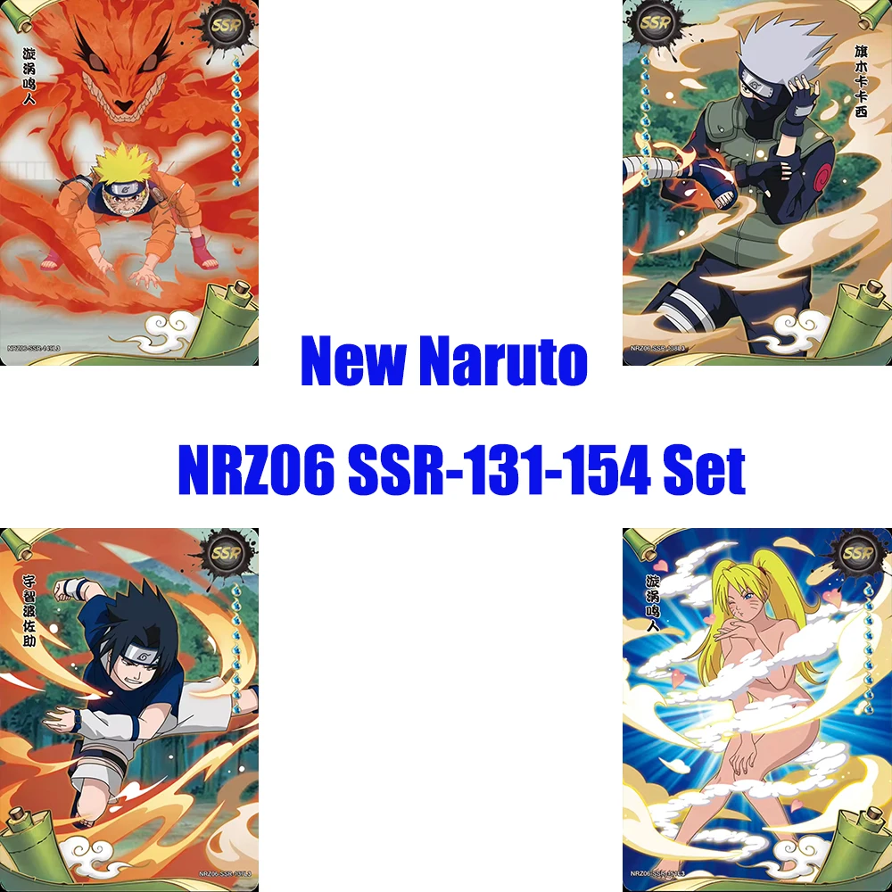 Original Kayou Naruto Card SSR Set 131-154 Series Uzimaki Itachi Kakashi Sasuke Anime Character Cards Collection Kids Toys Gift