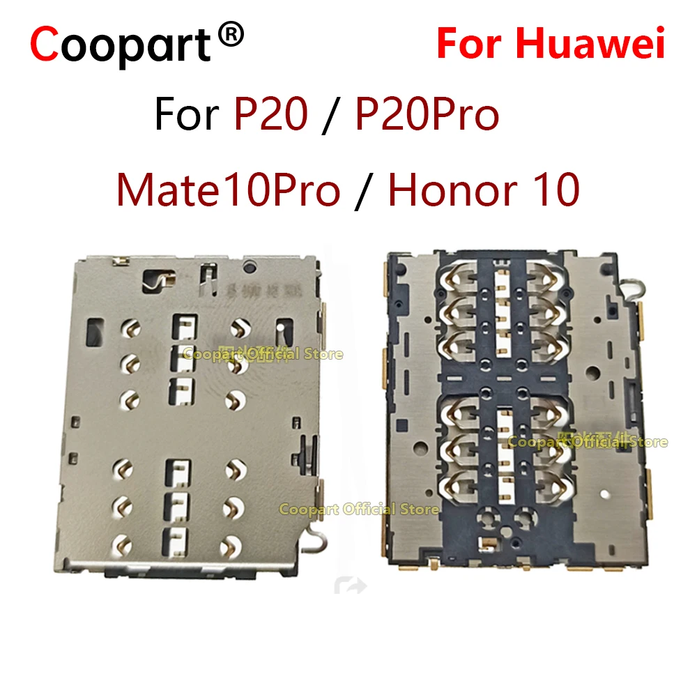 Coopart Sim Card Reader connector Adapter Holder For Huawei P20 P20Pro Mate10Pro Honor 10 Replacement parts