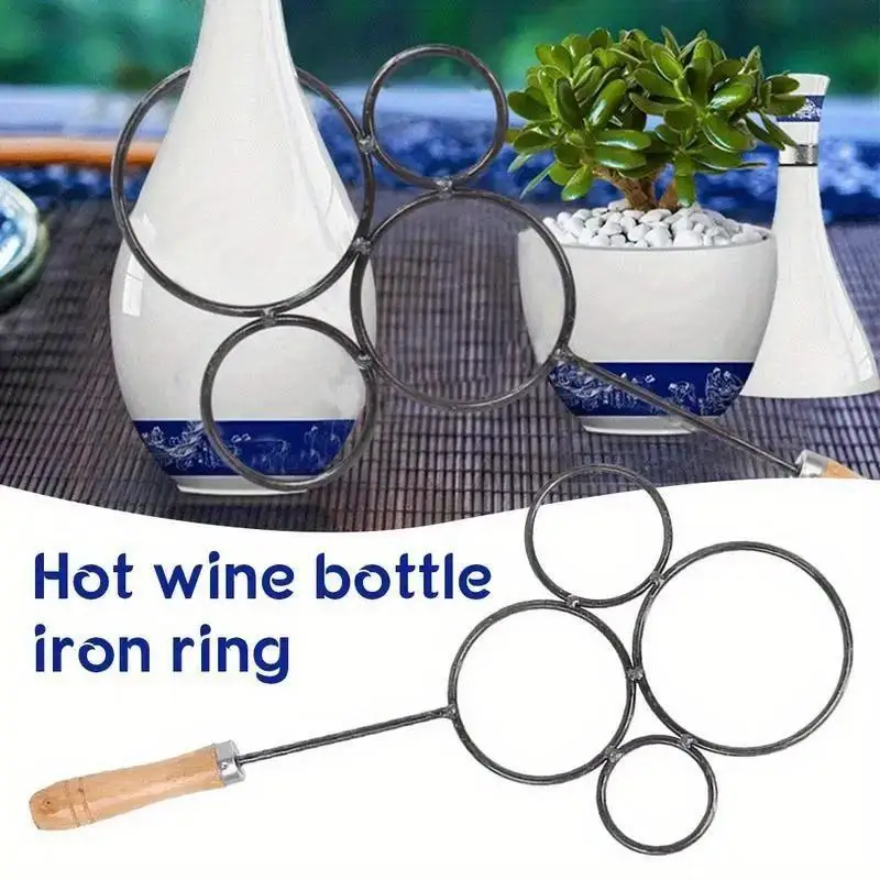 Glass Round Bottle Cutting Machine DIY Wine Bottle Ceramic Vase Craft Cutter Four Circle Iron Ring Tool Ironing Opener