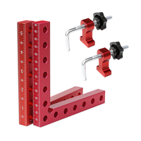 120mm / 140mm Aluminum Alloy 90 Degree Right Angle Fixing Clip Auxiliary Fixture Positioning Panel with Clamps Woodworking Tools