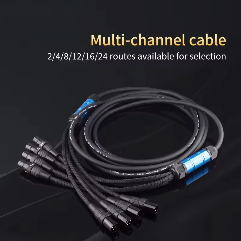 XLR Extension Cable 4/8/12/16-Way Male Female Professional Multimedia Microphone Audio Signal Cable HIFI XLR Balanced Audio Wire