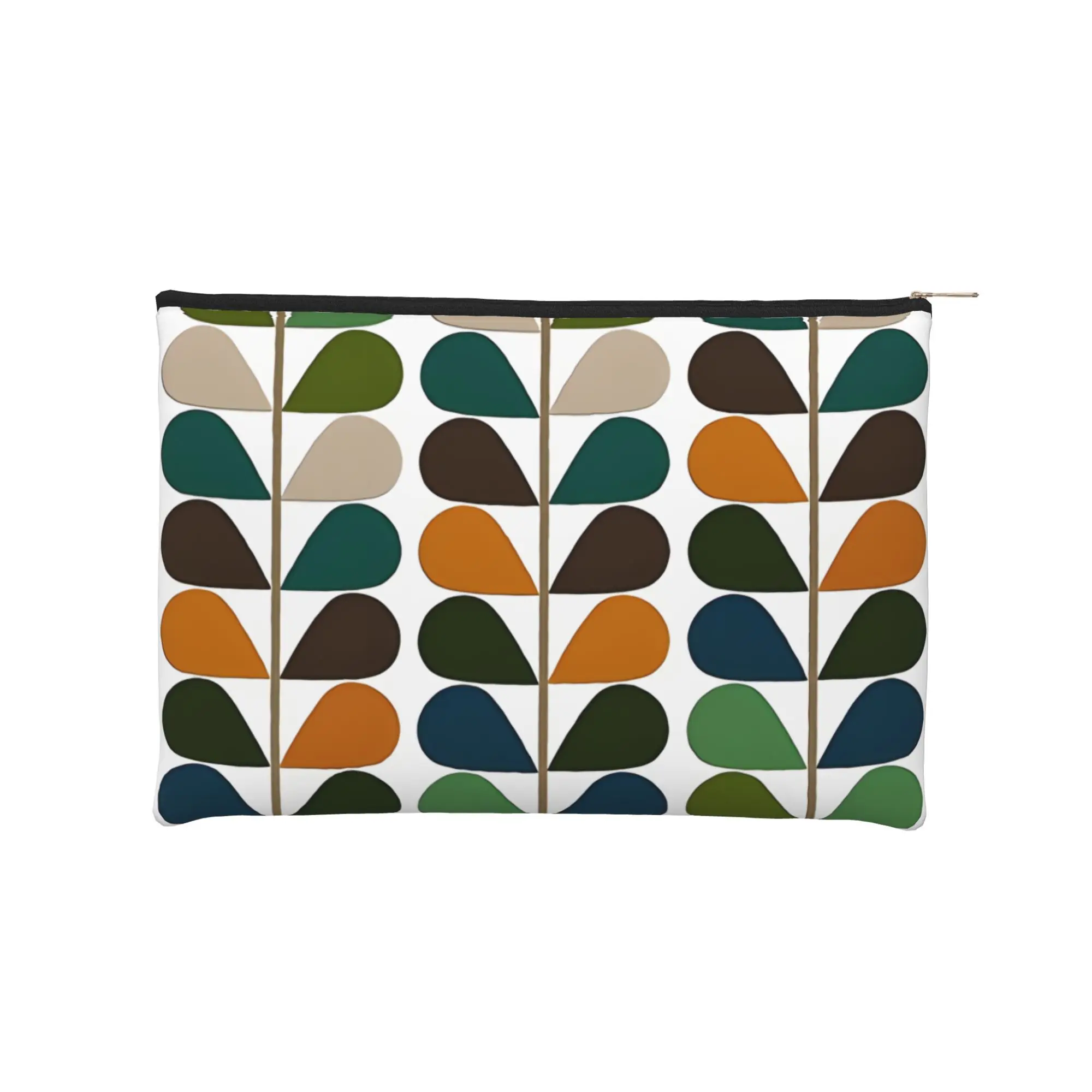 

1pc Stylish 60S Modern Pattern Makeup Bag Toiletry Bag with Zipper Cosmetic Pouch Toiletries Storage Bag