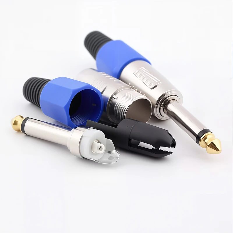 مكبر للصوت ميكروفون 2/3 القطب 6.35 مللي متر أحادية ستيريو لحام نوع موصل وصلات صوت #5