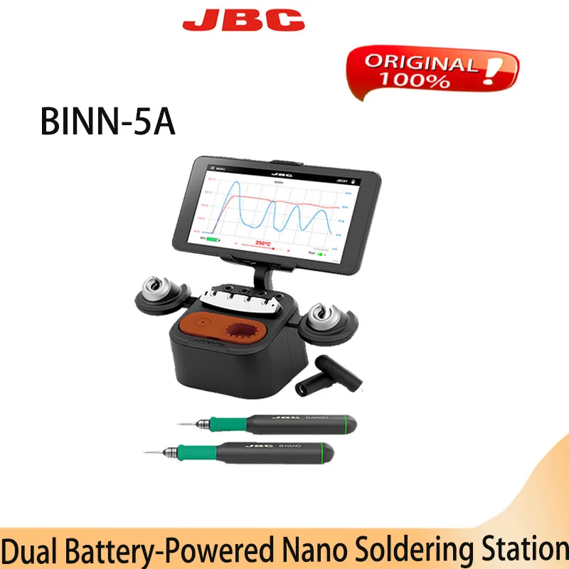 JBC BINN-5A Dual Battery-Powered Nano Soldering Station double BN-A handle C115Tips original from SPAIN