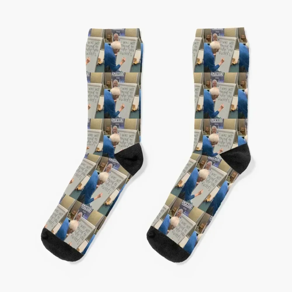 

Bernie Sanders Meme Socks floral Stockings compression man cycling Woman Socks Men's