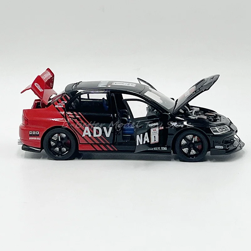 Modèle de voiture moulé sous pression 1:32, jouet Lancer EVO, retirer avec son et lumières, réplique Miniature