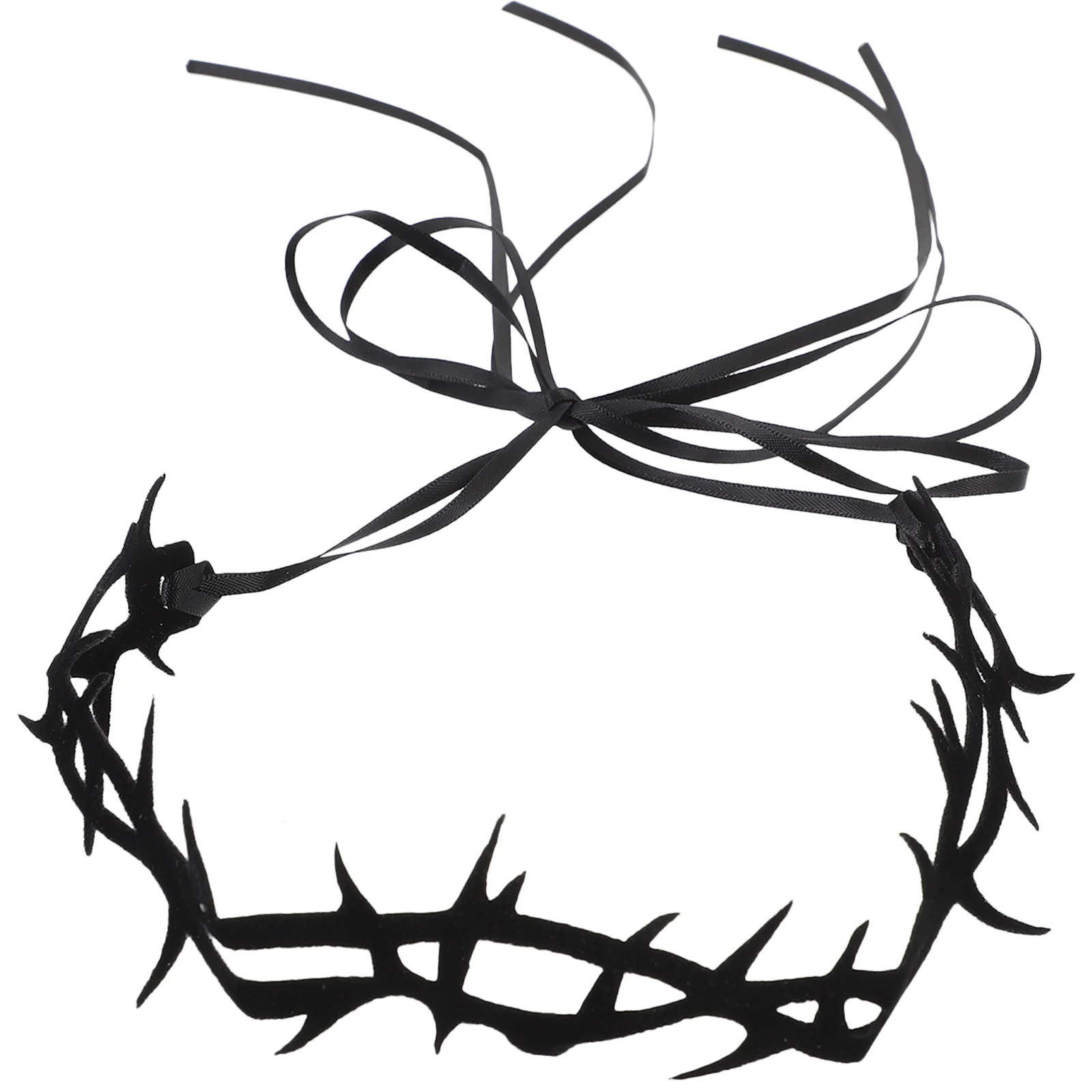 สร้อยคอแม่มด สไตล์โกธิคสีดำ สร้อยคอหนามสำหรับชุดฮาโลวีน สร้อยคอหนามแบบโชคเกอร์ สำหรับงานปาร์ตี้ เครื่องประดับสำหรับผู้หญิง