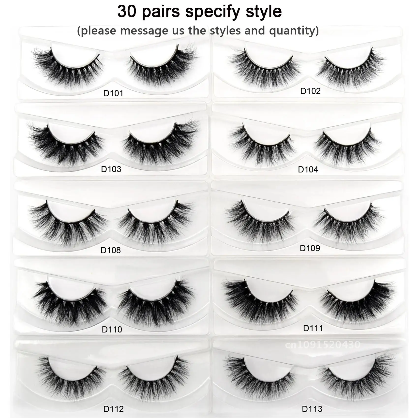 Visofree 30/40/100 Pairs 3D Mink Lashes With Tray No Box Handmade Full Strip Lashes Mink False Eyelashes Makeup eyelashes cilios