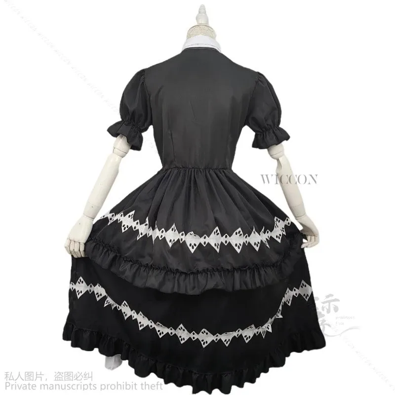 25COSAnime Tokisaki Kurumi Nightmare DATE A LIVE JK DAL Косплей Костюм Парик Ratatoskr Готическая Лолита Черное Платье Хэллоуин Вечеринка