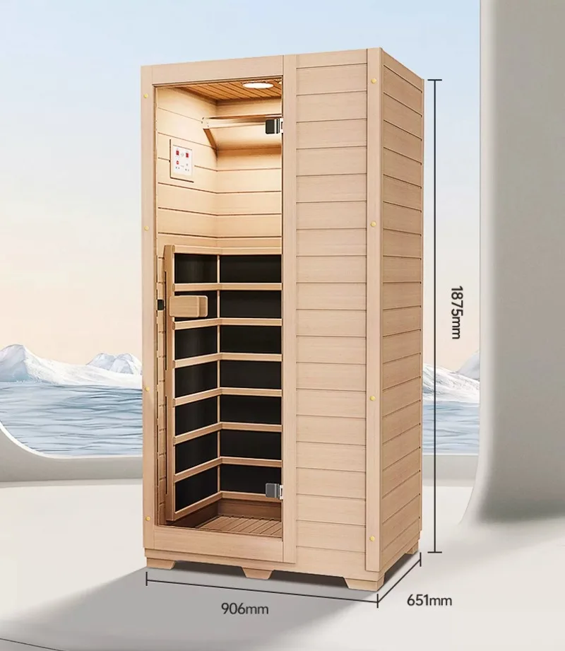 Household Sweat Steaming Room Sauna Room Far Infrared Light Wave Room Sauna Machine Household Perspiration Therapy Single