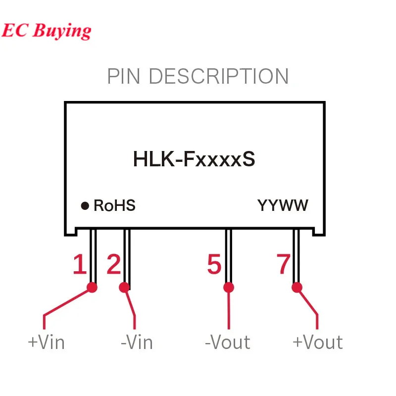 1-10Pcs 1W 2W DC-DC Power Module Isolated Non Regulated 12V/5V to 3.3V/5V/9V/12V/15V/24V F1212S 1WR3 2WR3  F0524S F1205S F1209S