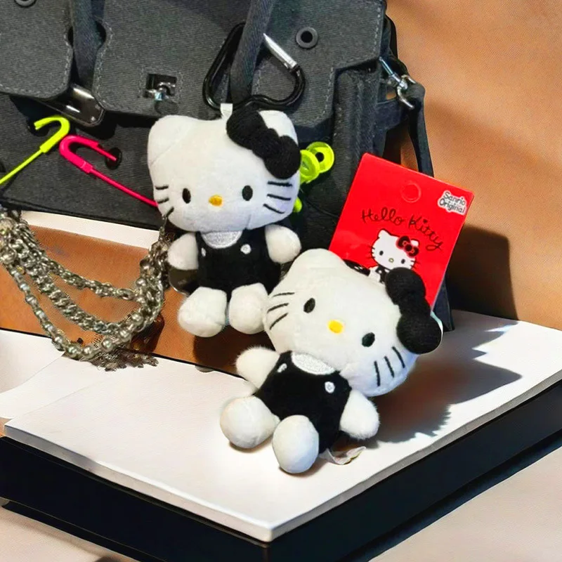 

12Cm Sanrio Hello Kitty Plush Stuffed Soft Doll Keychain Cartoon Hello Kitty Plushies Bag Pendant Accessories Girl Gift Kids Toy