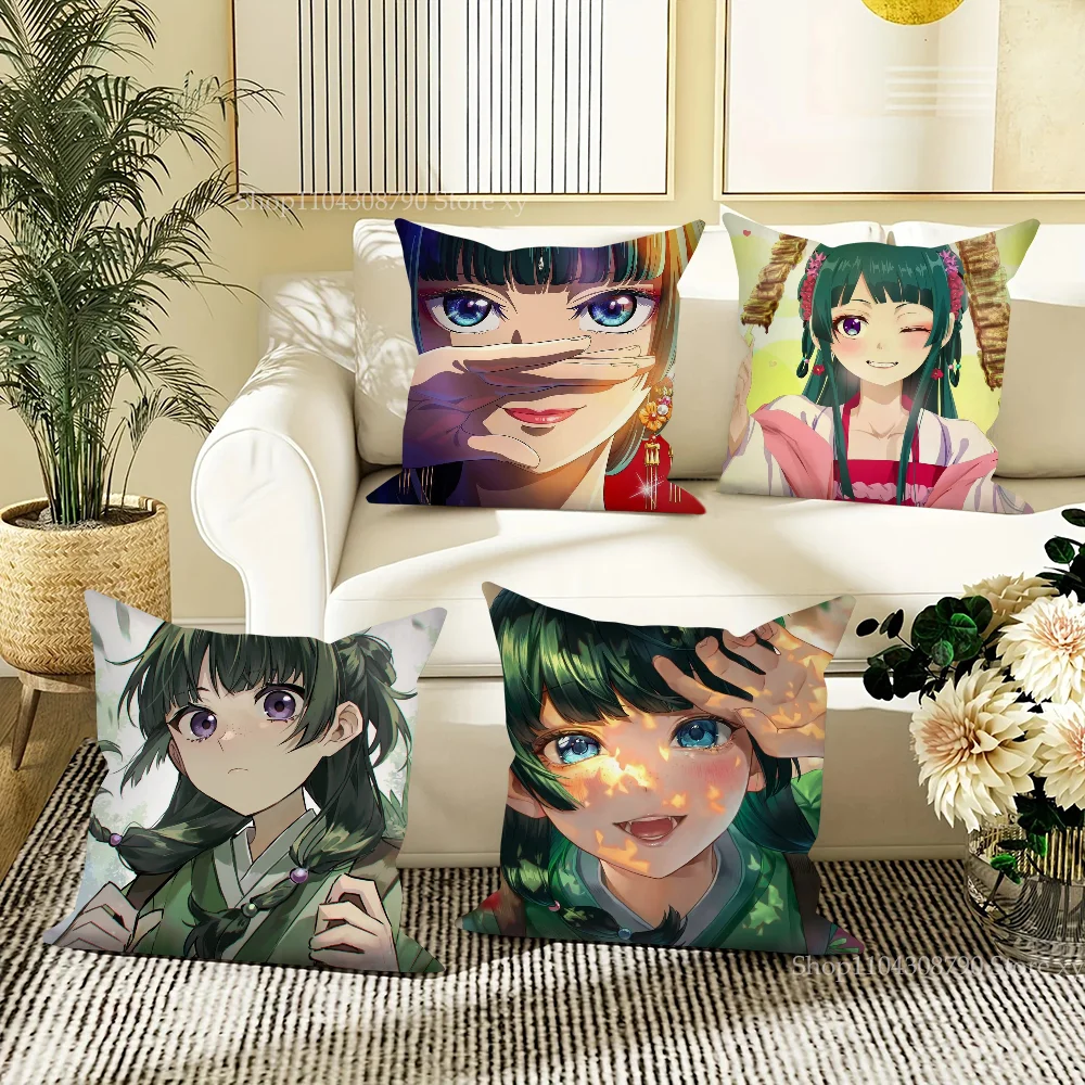 

Maomao Animation The Apothecary Diaries Pillow Case Square Pillow Bedroom Sofa Leisure Comfort Living Room Home Decoration 40X40