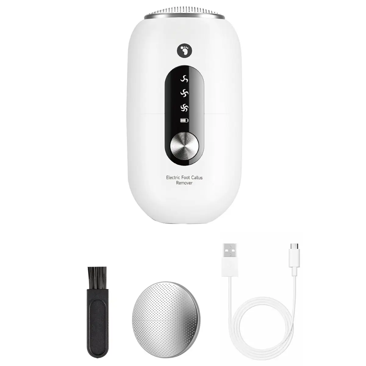 [Vend for]Electric Foot Callus Remover Rotating for Foot Care LED Display Adjustable 3 Speed Mini Portable File Pedicure Tool