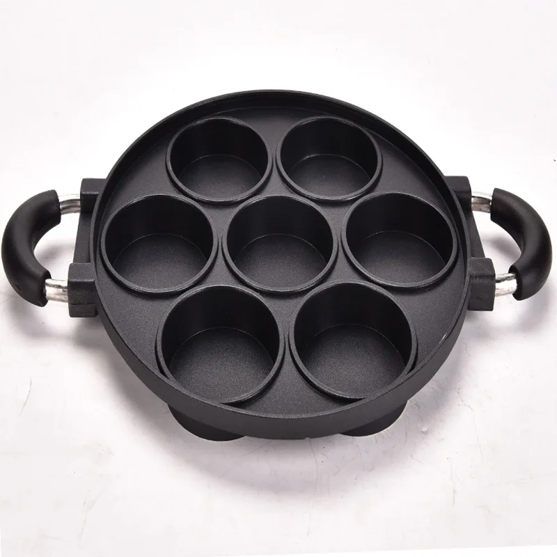 Cross-border octopus balls baking pan cake pan aluminum die-casting cake mold porous baking mold flat bottom non-stick pan