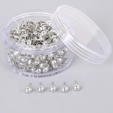 1box 5x13mm 100pcs Flat Earring Pin  Stud Needle Post  Base Pins DIY Jewelry Making Findings