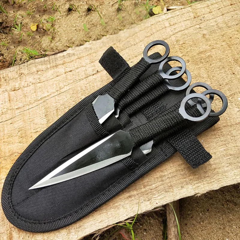 Herramientas de corte de acero inoxidable portátiles EDC para exteriores, accesorios de artes marciales Ninja, seguridad Personal, Camping, caza, cuchillo de autodefensa