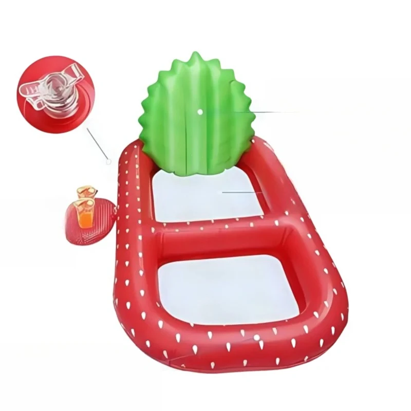 ركوب قابل للنفخ بمياه الفراولة مع كرسي صالة مدعوم بالماء وحوض سباحة فواكه