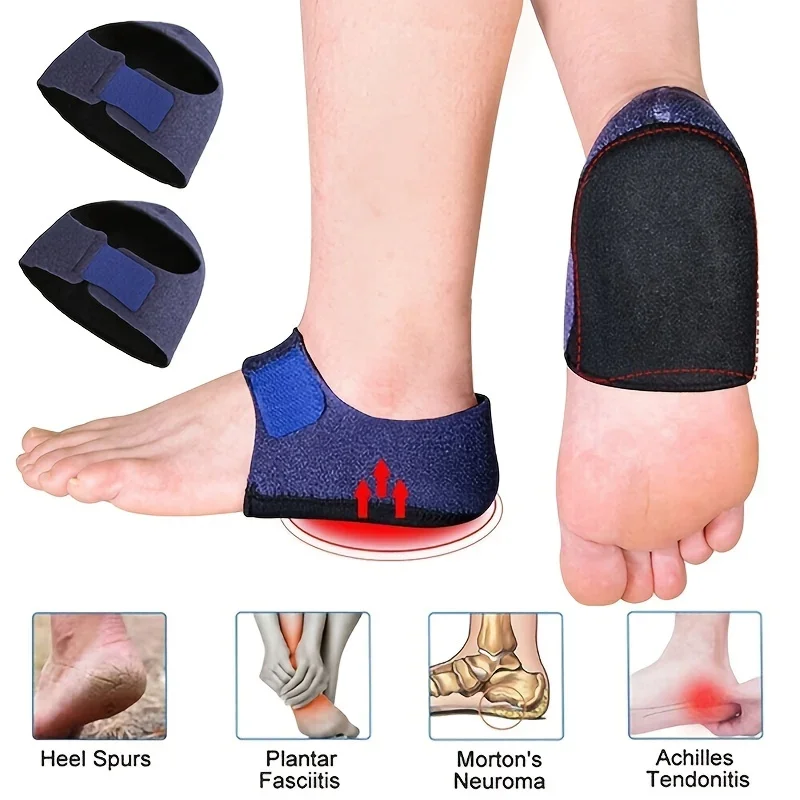 

1pair Breathable Heel Brace with Gel Pads - Hook and Loop Fastener for Women and Men