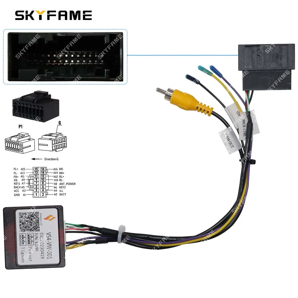 SKYFAME Volkswagen Camera Decoder Adapter For Passat CC Tiguan Golf Magotan Jetta Polo Scirocco Touran