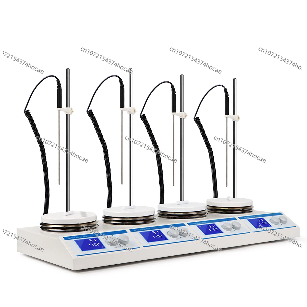 Four-position heated magnetic stirrer Digital multi-position magnetic stirrer Laboratory hot plate magnetic stirrer