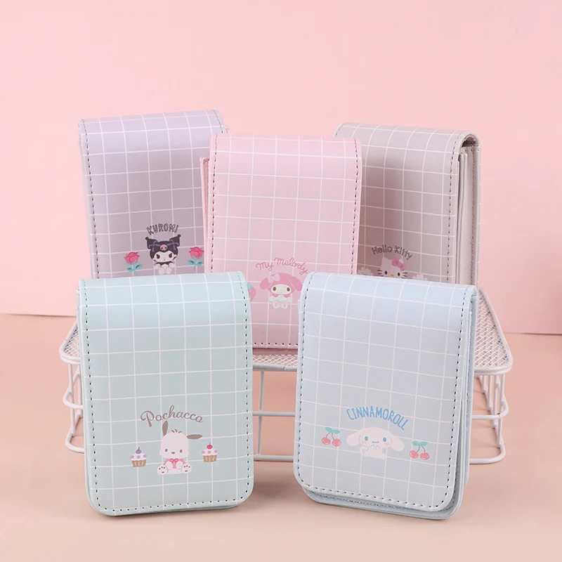 Sanrio Kawaii Cartoon Girl Lipstick Storage Box With Mirror Portable Anime Peripheral Festival Gift