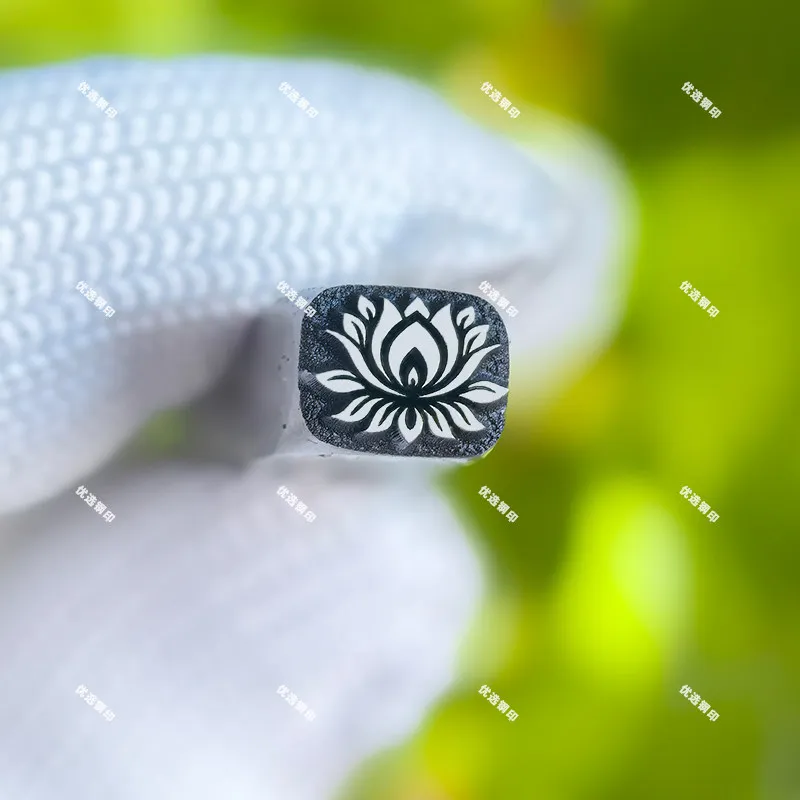 Neuer Lotus-Stahl-Siegelmeißel, Handgeführter Stahl-Siegelmeißel, Messer zum Aufprägen von Armbändern, Werkzeug für individuelle Stahlsiegel – Detail 3