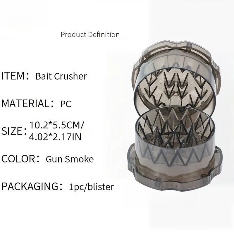 Carp Fishing Bait Crusher Grinding Bait Box Hard Lure Grinder for Boilies Pellets Carp Bait Making Fishing Tackle Accessories