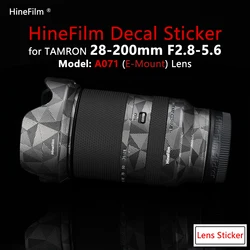 HineFilm for Tamron 28-200 FE Mount Lens Protective Film for Tamron 28-200mm F2.8-F5.6 Di III RXD Lens Decal Skin 28200 Sticker