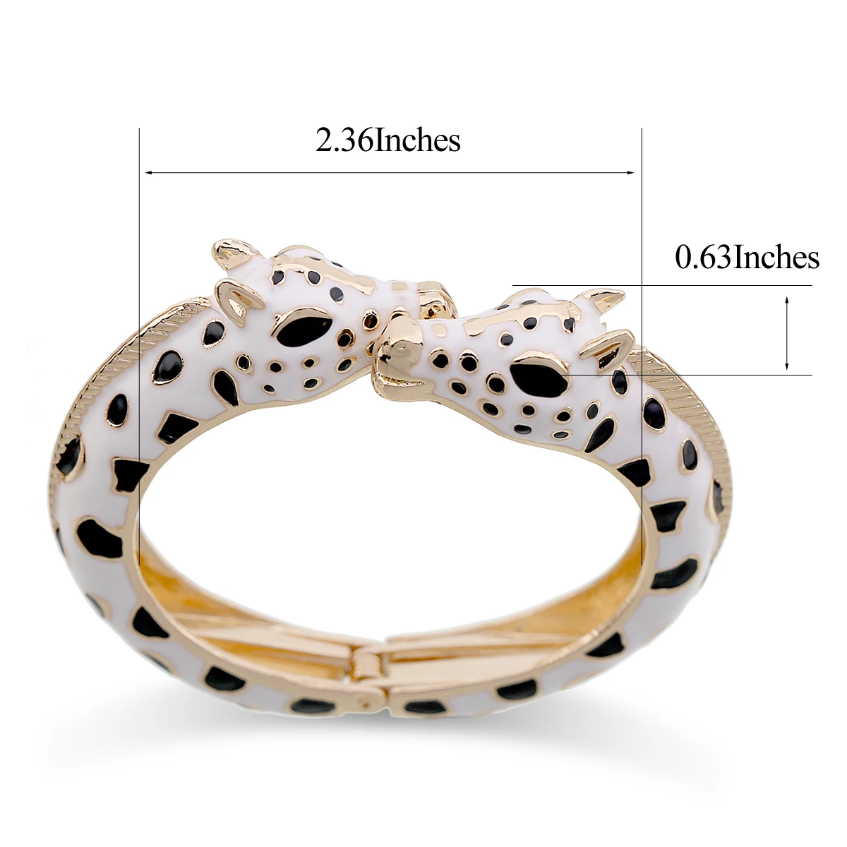 Hot Luxury Statement Giraffe Cuff Bracelet Animal Bangle for Women Gold Plating Multicolor Enameled Bangle Jewelry 6 Colors