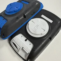 Carcasa Trasera para Garmin Edge 800 Sin Batería, Nueva Versión, Cubierta Trasera con Botón de Encendido (Blanco/Azul)