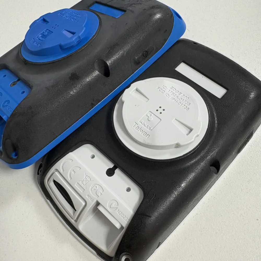 For Garmin Edge 800 Back Case Without Battery Handheld New Version Rear Cover With Power Button(White/Blue)