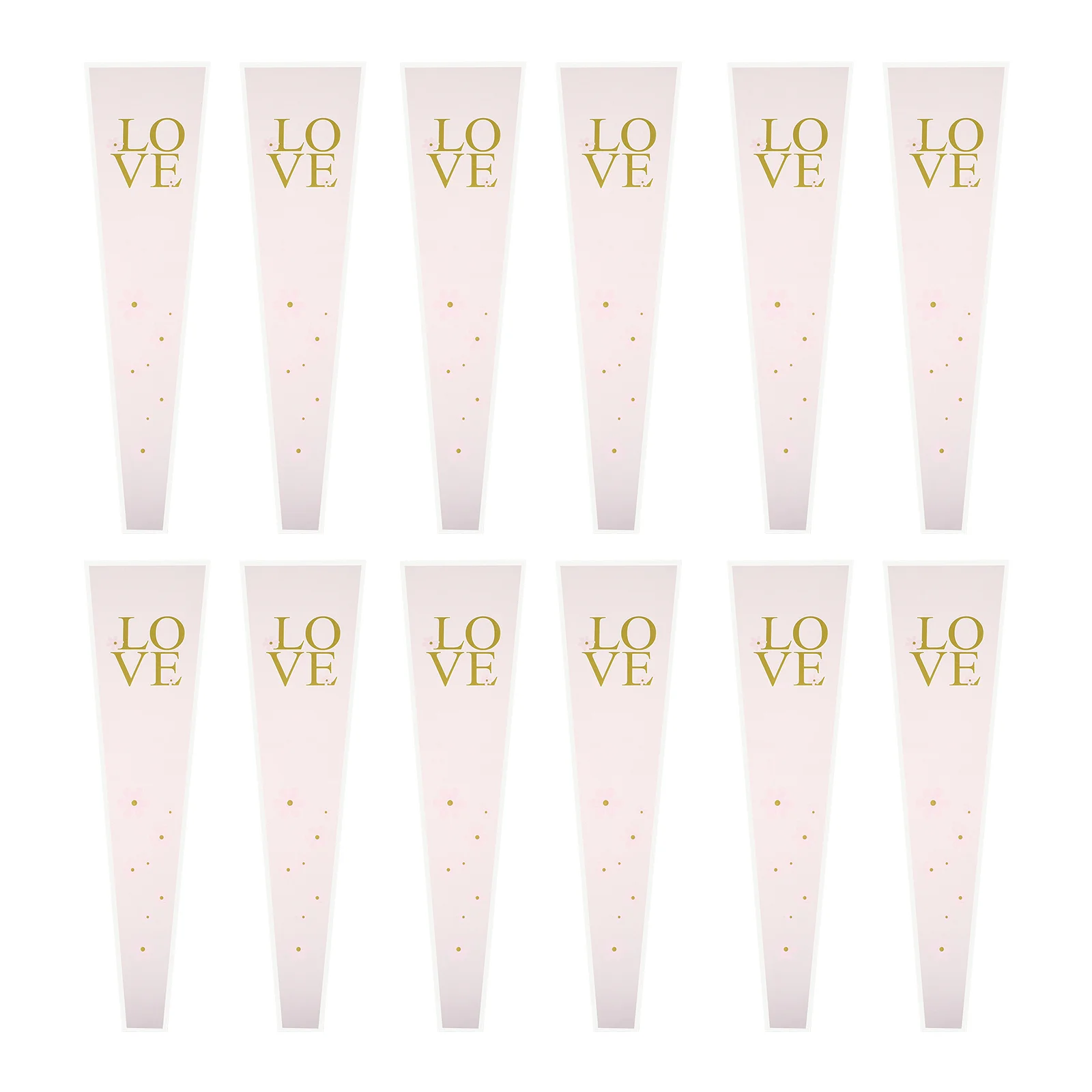 50 Pcs Wrapped Flower Bouquets Packaging Bag Pink Wrapping Paper Sleeve Pearl