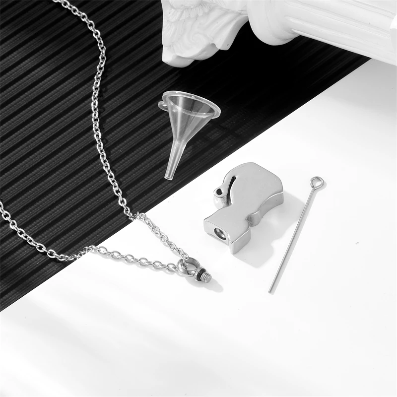 Cremation Necklace for Ashes Stainless Steel Pendant Ashes Holder Memorial Jewelry